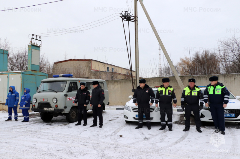 В Хлевенском муниципальном районе состоялась межведомственная тренировка по ликвидации последствий ДТП