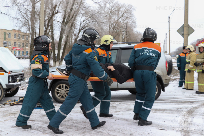 В Хлевенском муниципальном районе состоялась межведомственная тренировка по ликвидации последствий ДТП