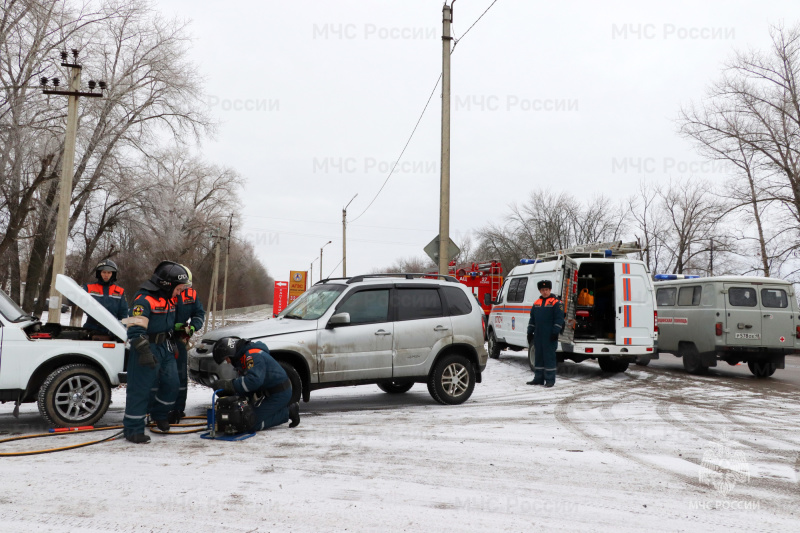 В Хлевенском муниципальном районе состоялась межведомственная тренировка по ликвидации последствий ДТП